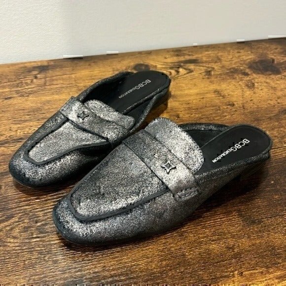 BCBGEneration Sabrina Leather Loafers Slides size 6.5 women - Picture 1 of 10